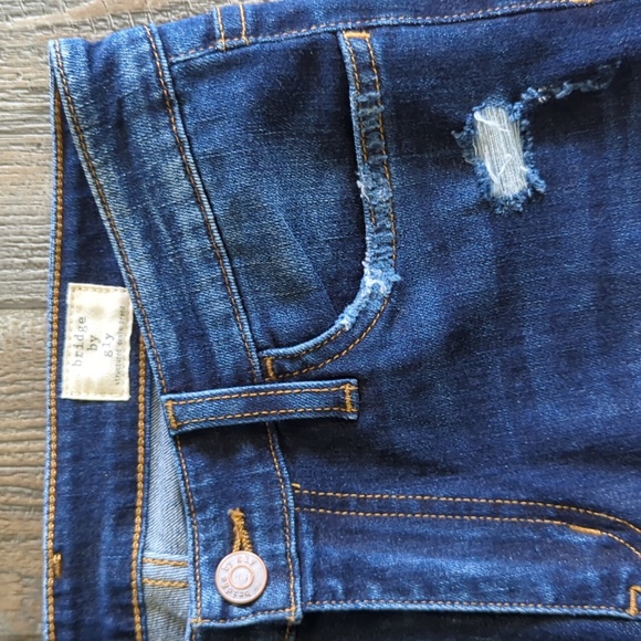 BRIDGE By GLY Mid Rise Skinny stretch distressed jeans style #BG5100L sz 27 tall - Picture 4 of 11